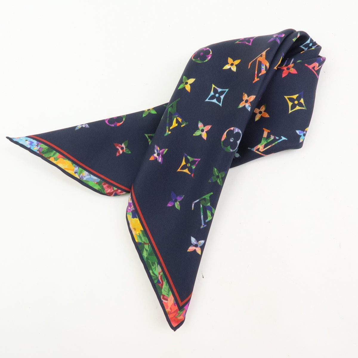 Louis Vuitton Monogram Multicolor Carre 45 Silk 100% Scarf M77995