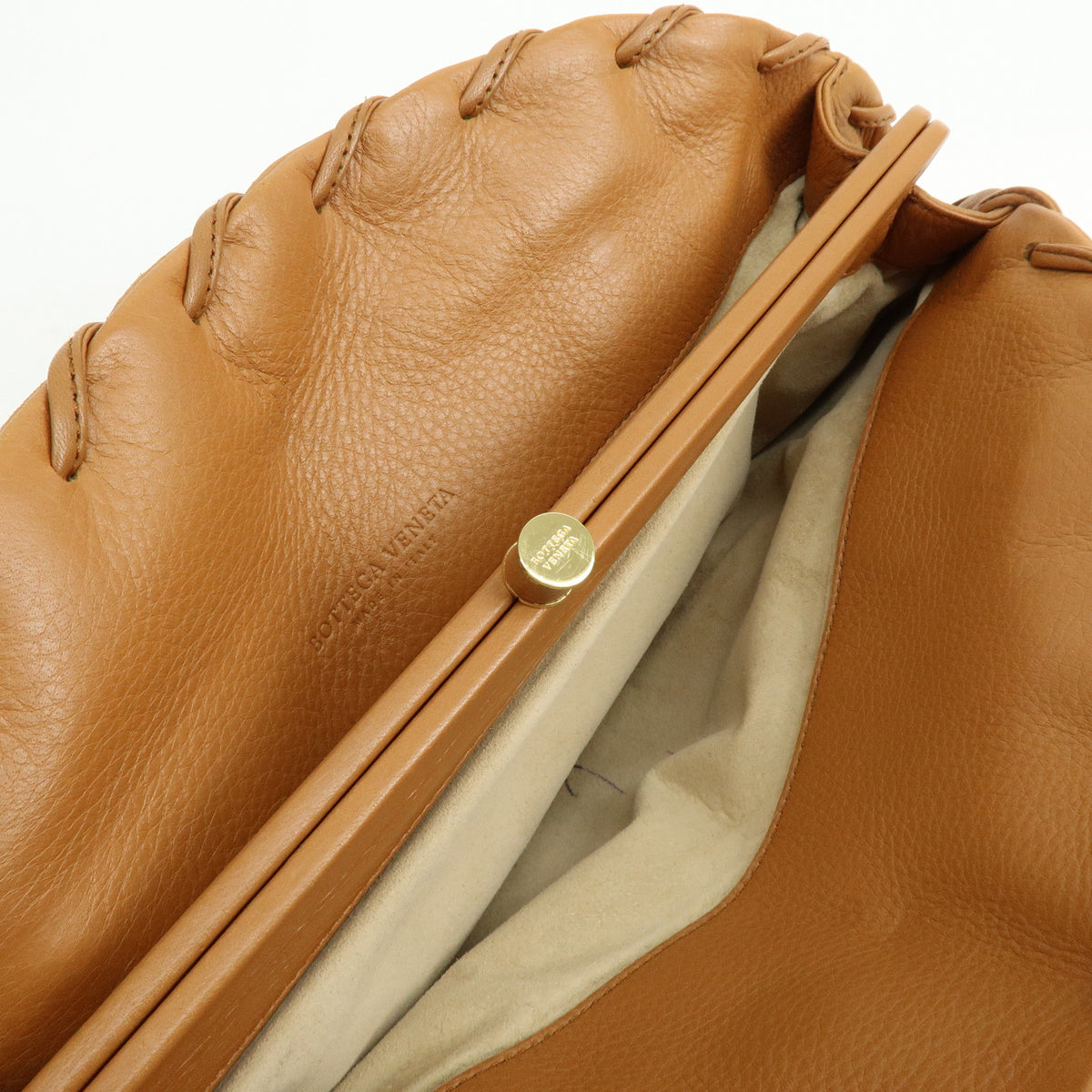 BOTTEGA VENETA Intrecciato Leather Shoulder Bag Hand Bag Brown