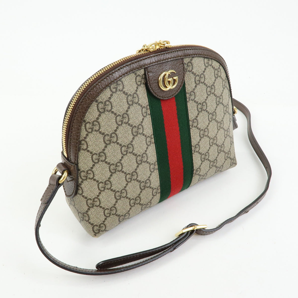 GUCCI Ophidia Sherry Double G GG Supreme Leather Shoulder Bag 499621