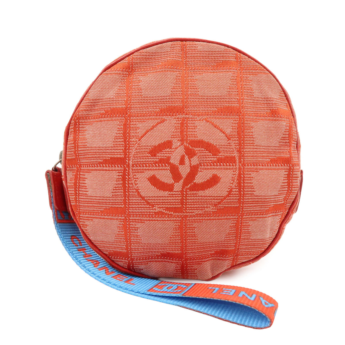 CHANEL New Travel Line COCO Mark Nylon Jacquard Cosmetic Pouch A17682