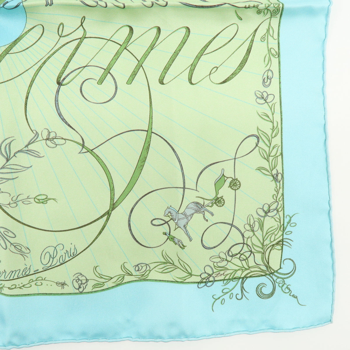 HERMES Carre 45 Lot of 2 Silk 100% Scarf Les Capucines EFFLUVES