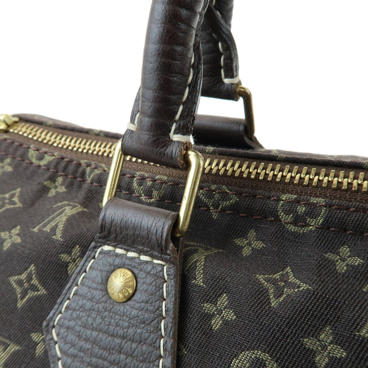 Louis Vuitton Monogram Mini Lin Speedy 30 Boston Bag Ebene M95224