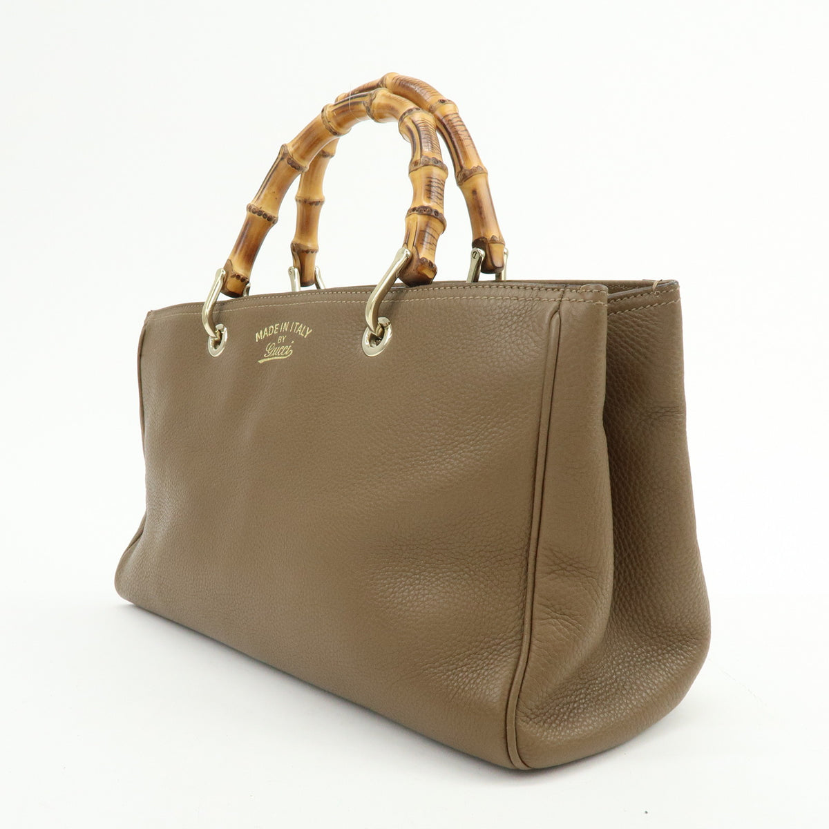 GUCCI Bamboo Shopper Medium Leather 2Way Bag Shoulder Bag 323660