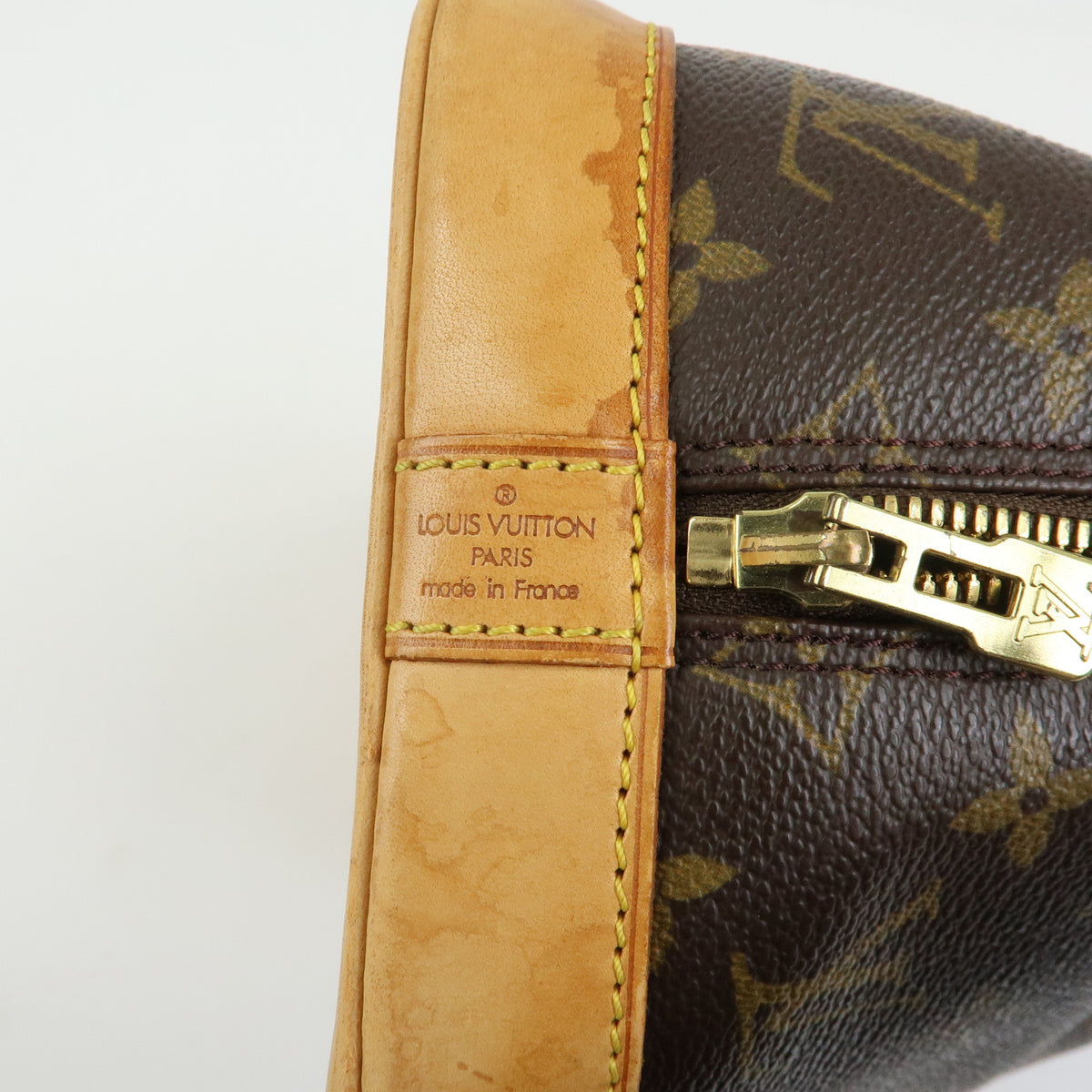 Louis Vuitton Monogram Alma PM Canvas Leather Hand Bag Brown M51130