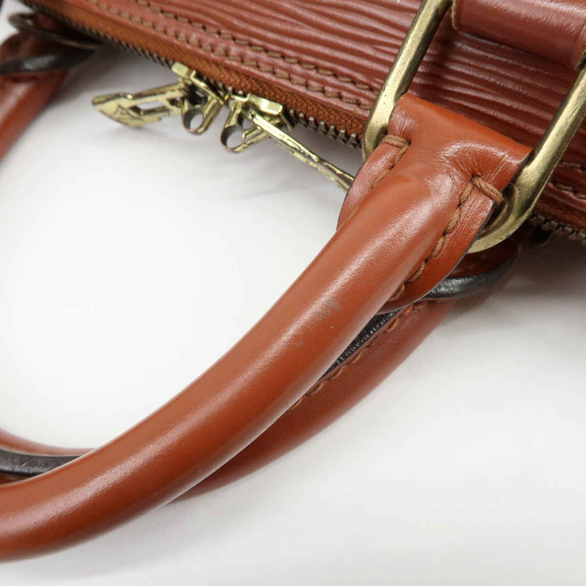 Louis Vuitton Epi Alma PM Leather Hand Bag Kenya Brown M52143