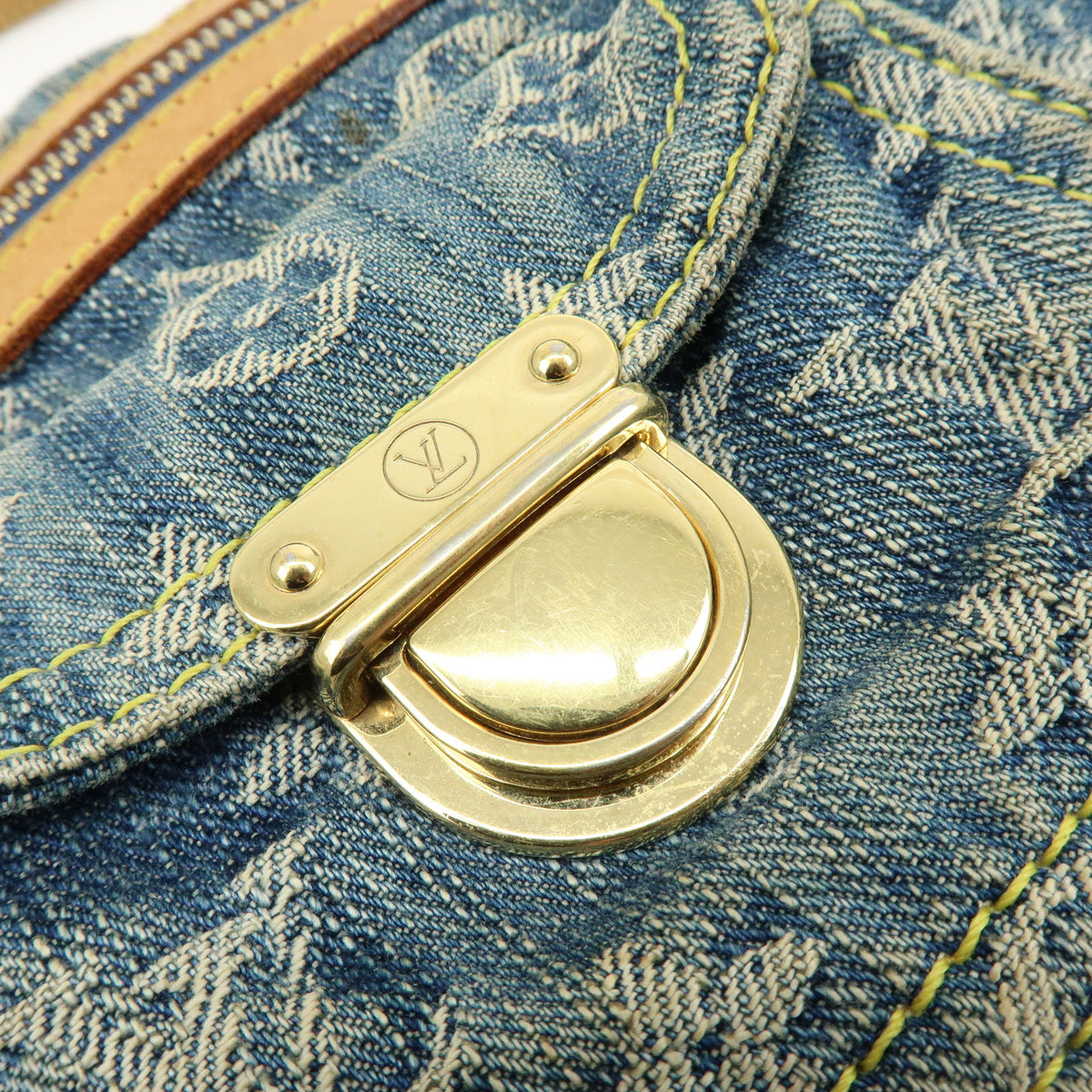 Louis Vuitton Monogram Denim Baggy PM 2Way Bag Shoulder Bag M95049