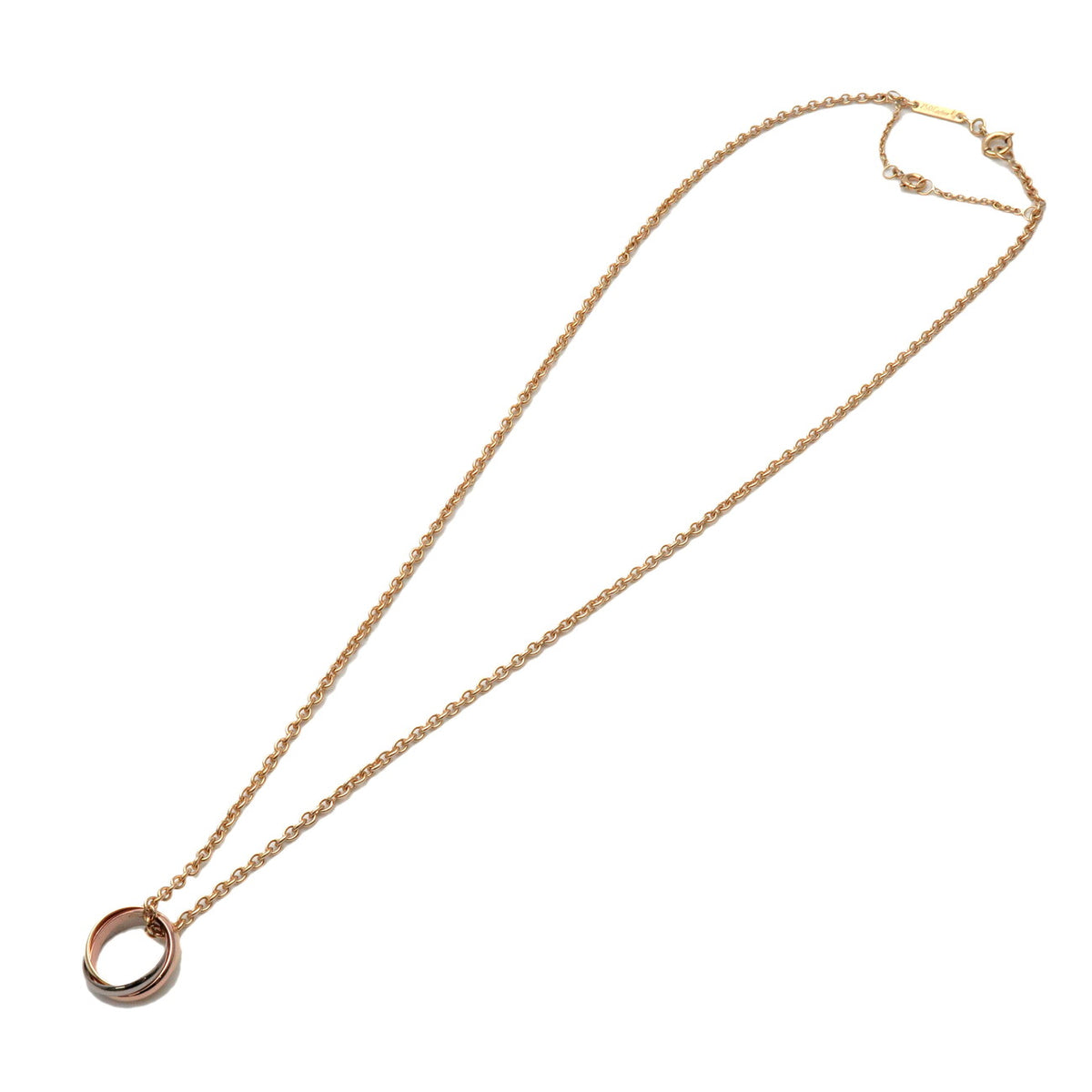 Cartier Trinity Necklace K18 750YG/WG/PG Yellow White Rose Gold