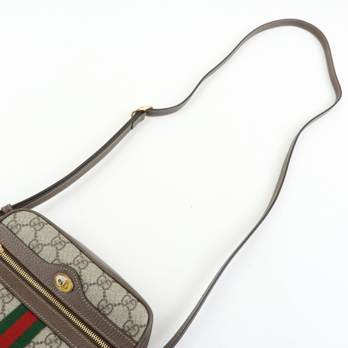 GUCCI Ophidia Sherry Double G GG Supreme Leather Shoulder Bag 517350
