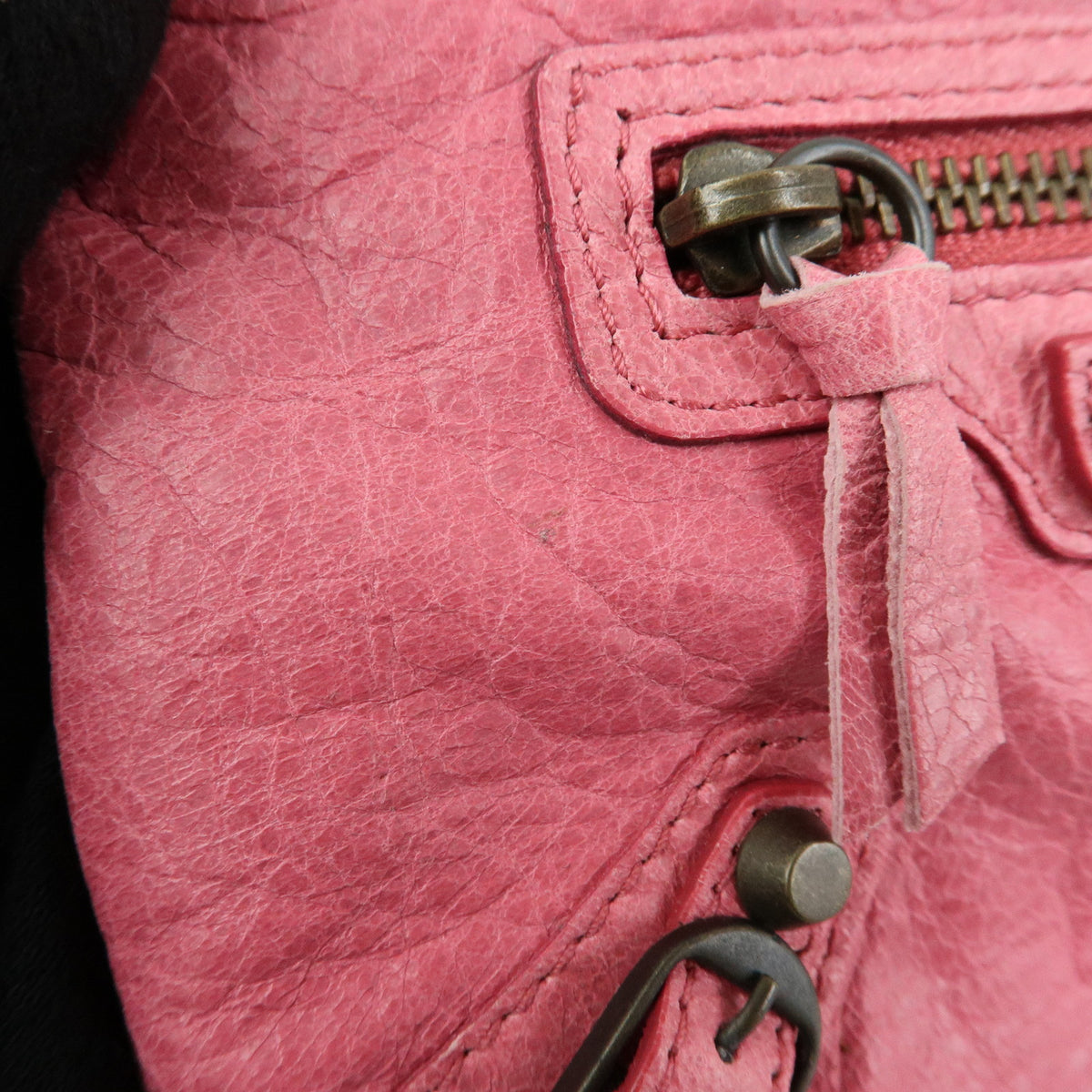BALENCIAGA Classic Leather Mini Pouch Coin Purse Pink 130783