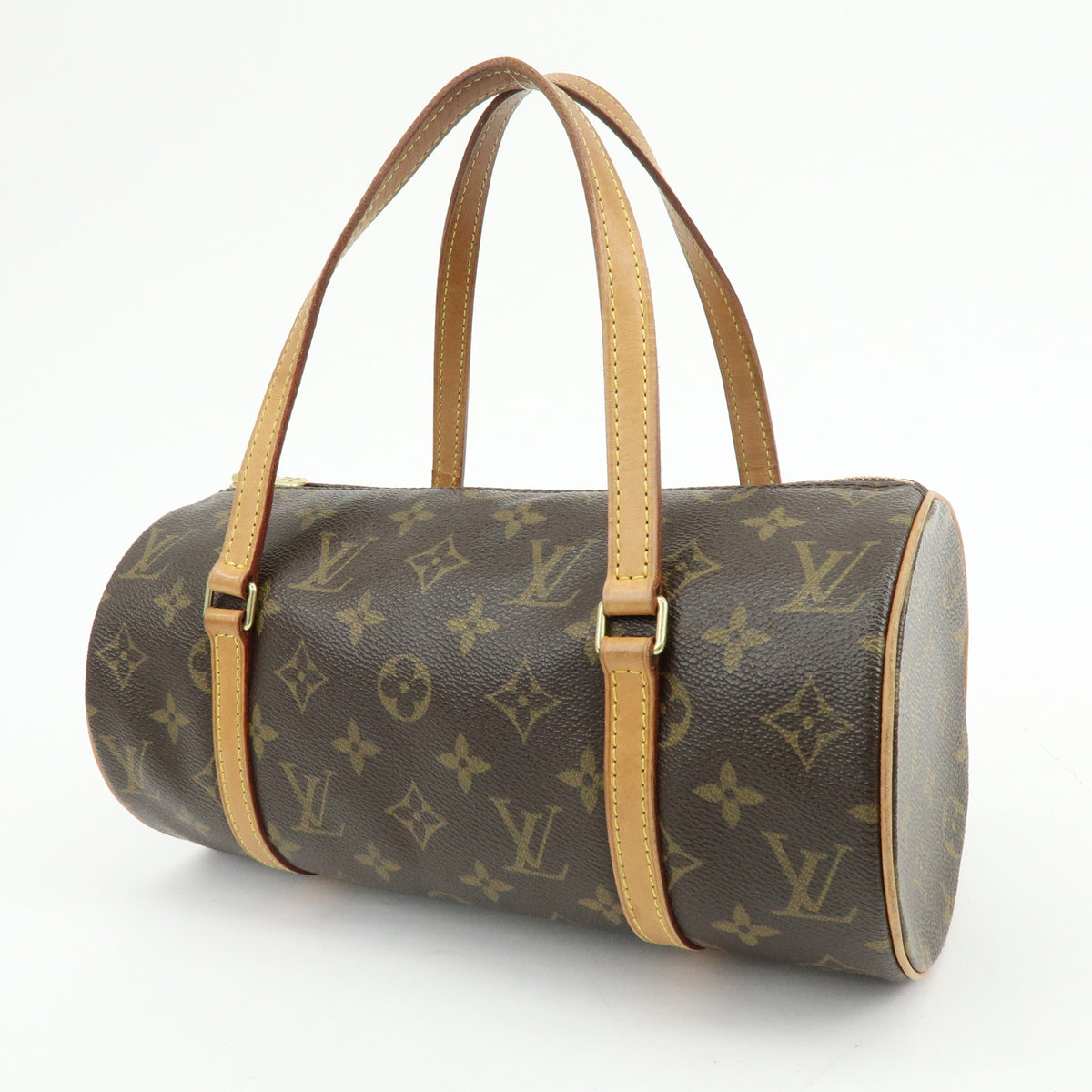 Louis Vuitton Monogram Papillon 26 Hand Bag Old Style Brown M51366