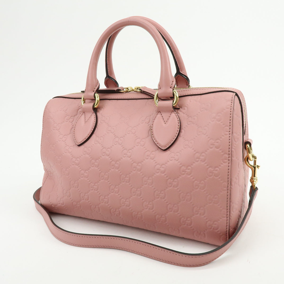 GUCCI Guccissima Leather 2Way Shoulder Bag Hand Bag Pink 453573