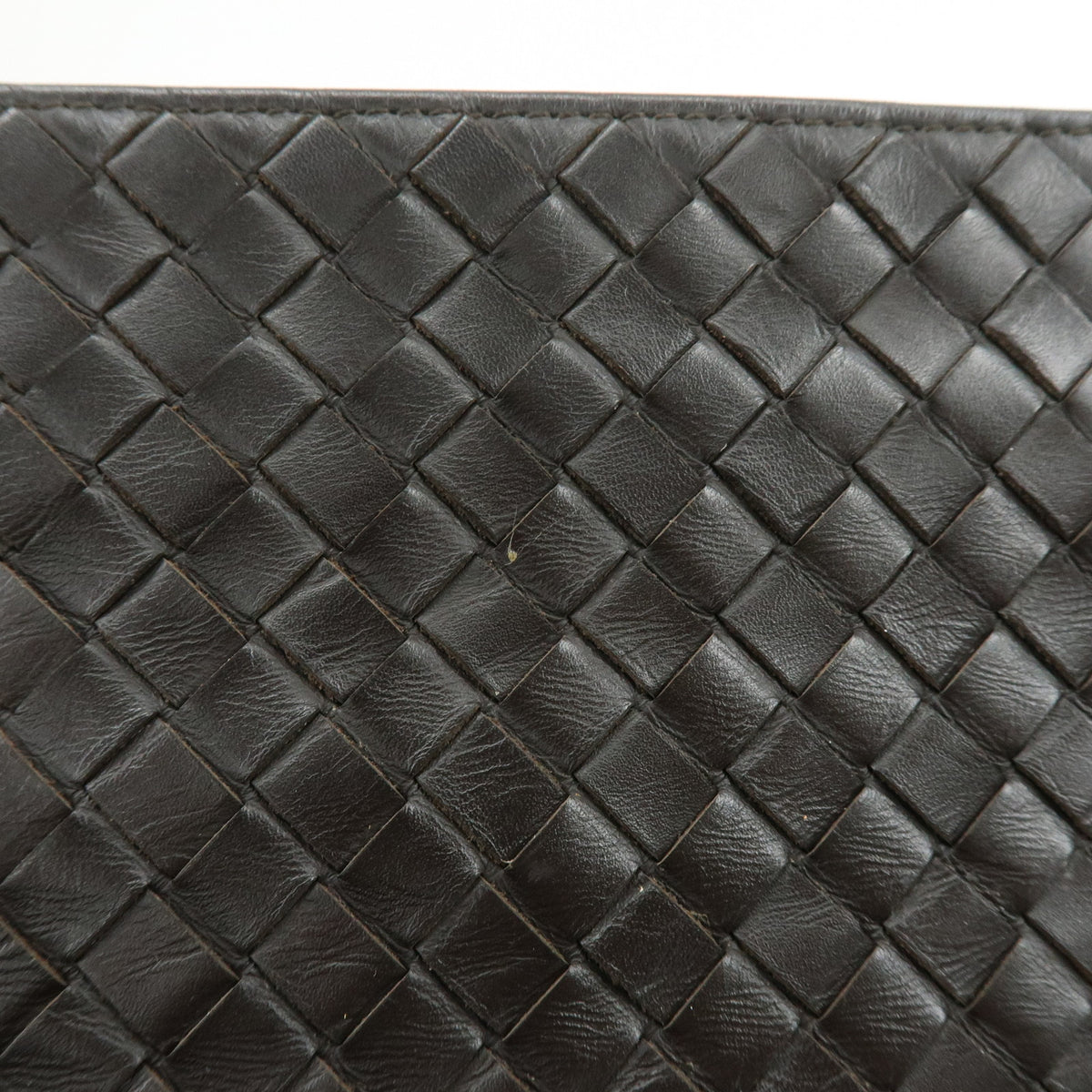 BOTTEGA VENETA Intrecciato Leather Shoulder Crossbody Bag Dark Brown