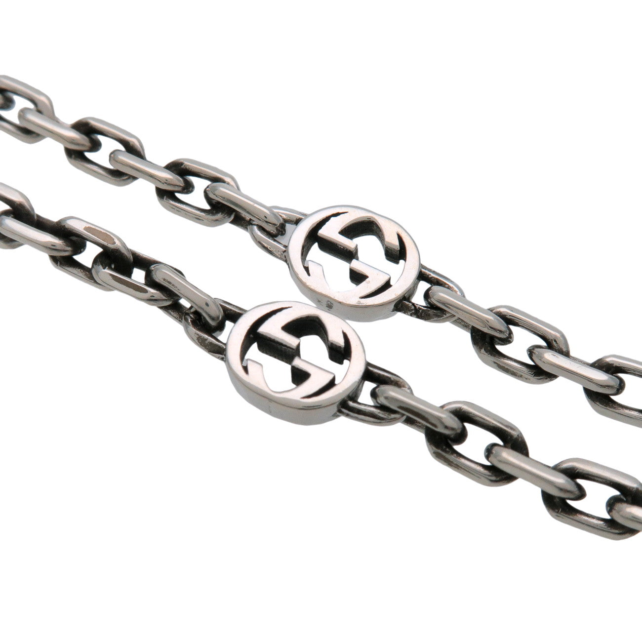 GUCCI Interlocking G Chain Bracelet #19 SV925 Silver 627749-J8400-0701