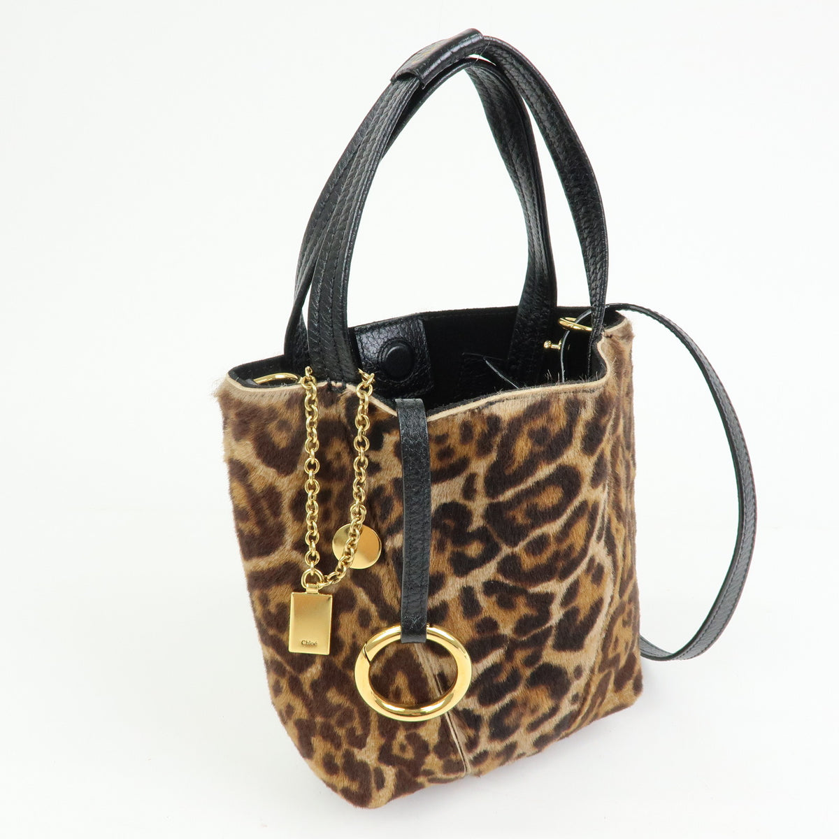 Chloe See By Chloe Unborn Calf Spin Small Leopard Pattern 2Way Bag