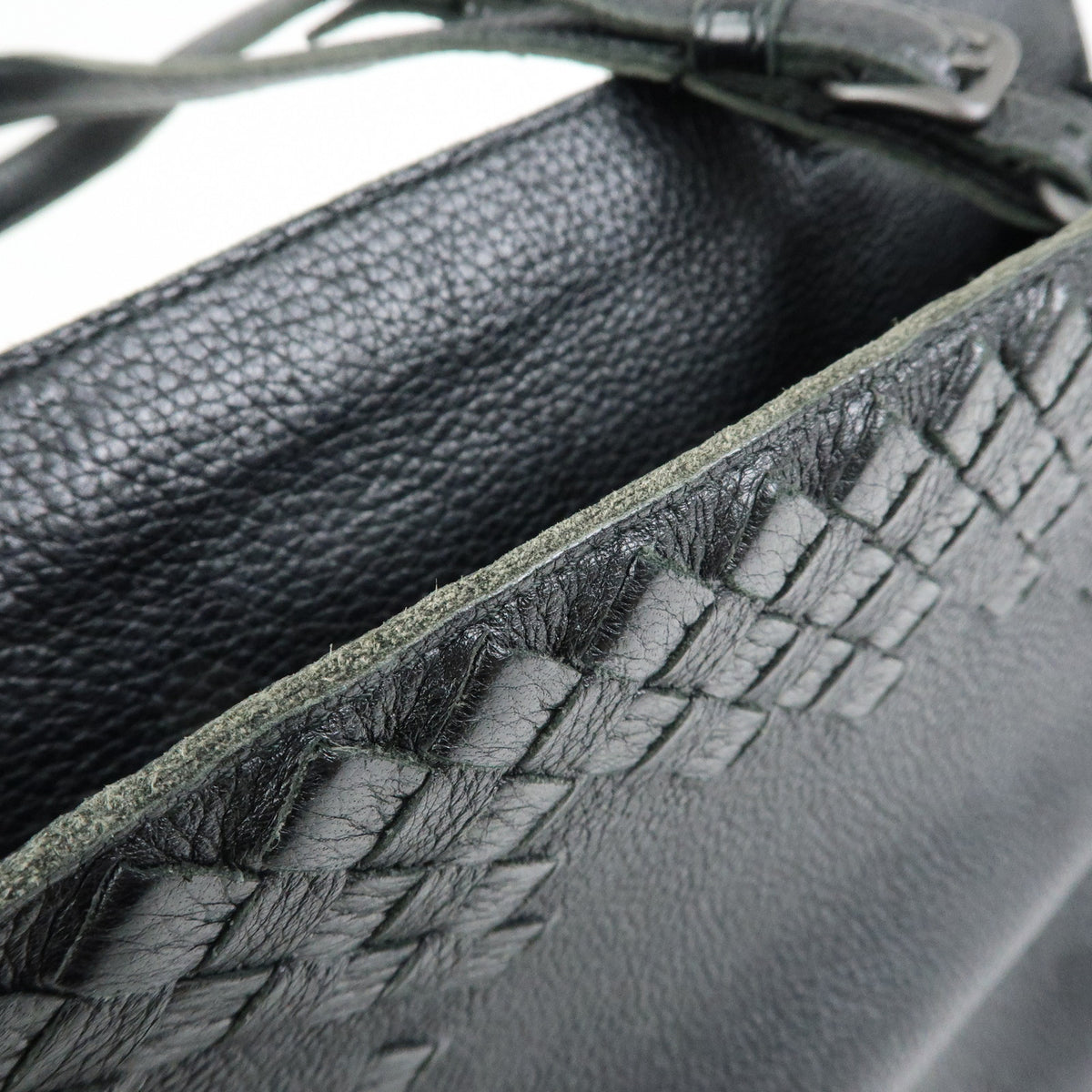 BOTTEGA VENETA Intrecciato Leather Tote Bag Shoulder Bag Black