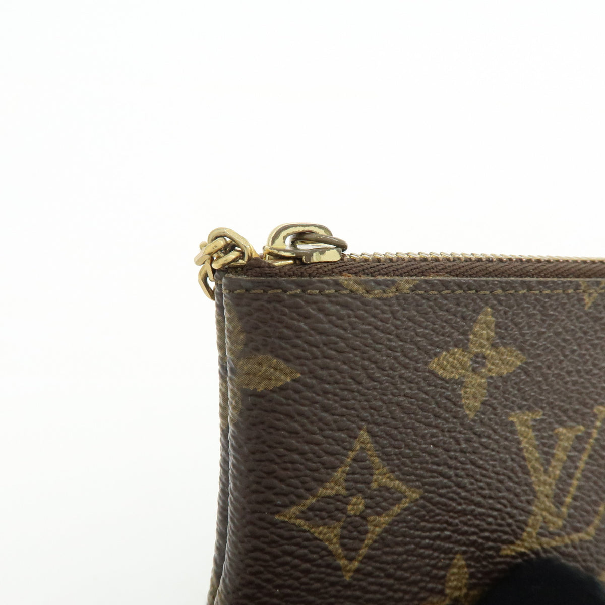 Louis Vuitton Monogram Pochette Cles Coin Case Key Case Brown M62650