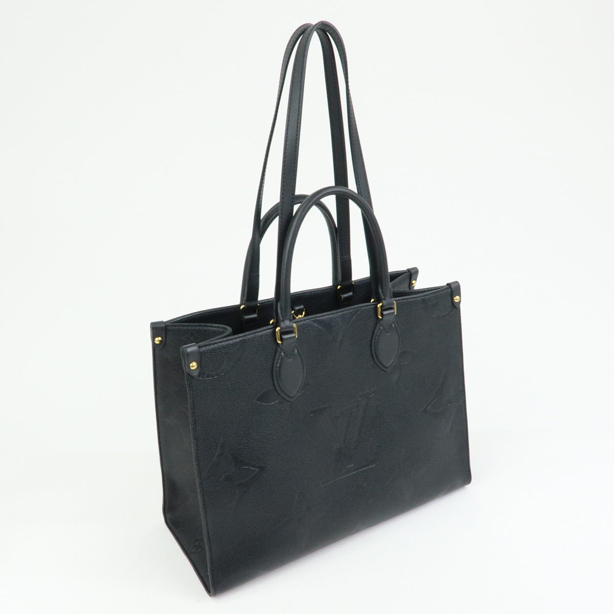 Louis Vuitton Monogram Empreinte On The Go MM 2Way Tote Bag Noir M45595