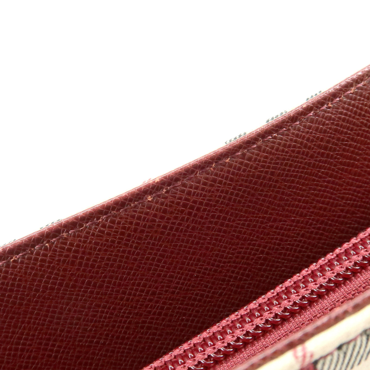BURBERRY Nova Plaid Canvas Leather Tote Bag Shoulder Bag Beige Wine Red