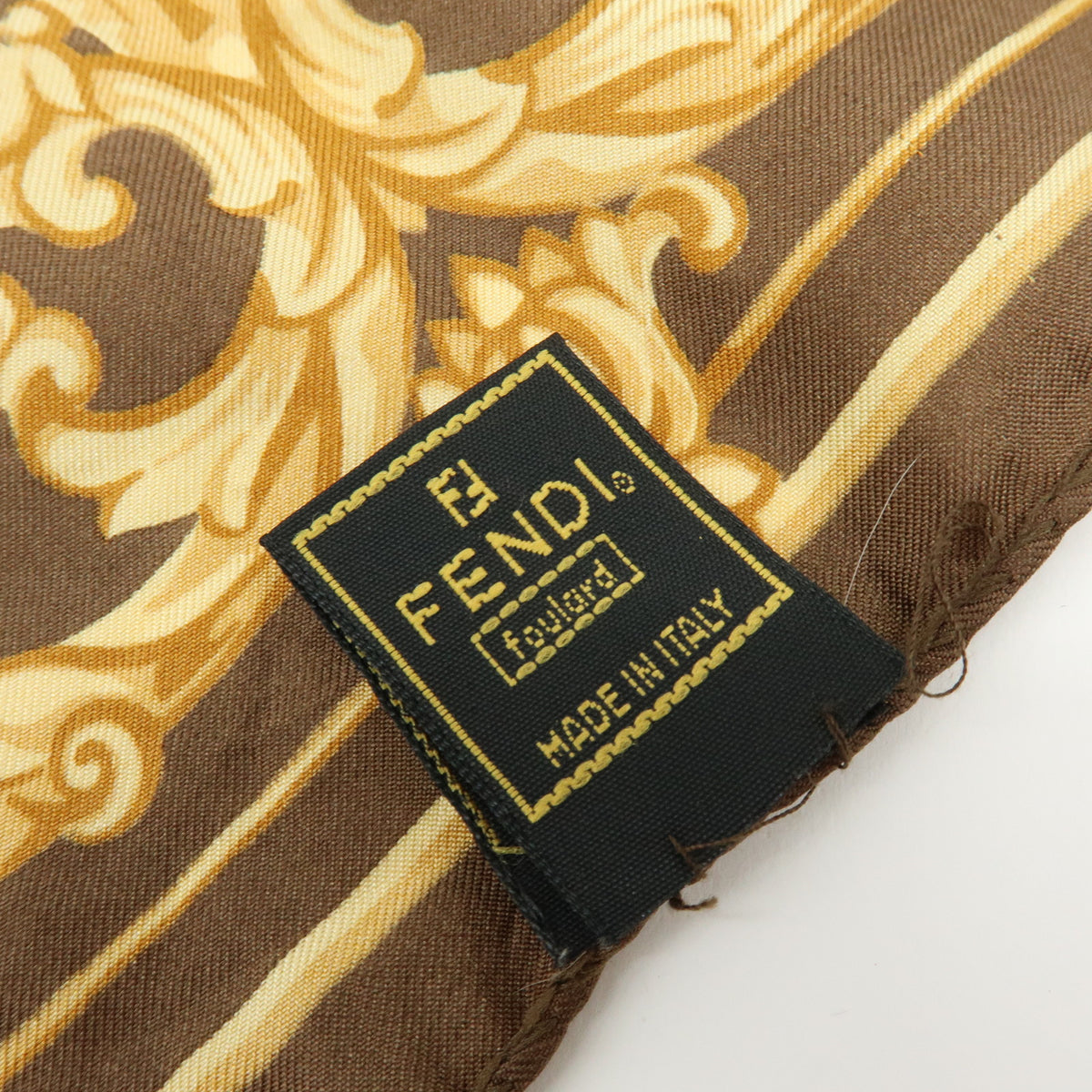 FENDI ETRO Lot of 2 Zucca Pequin Paisley Wool Silk Scarf Stawl