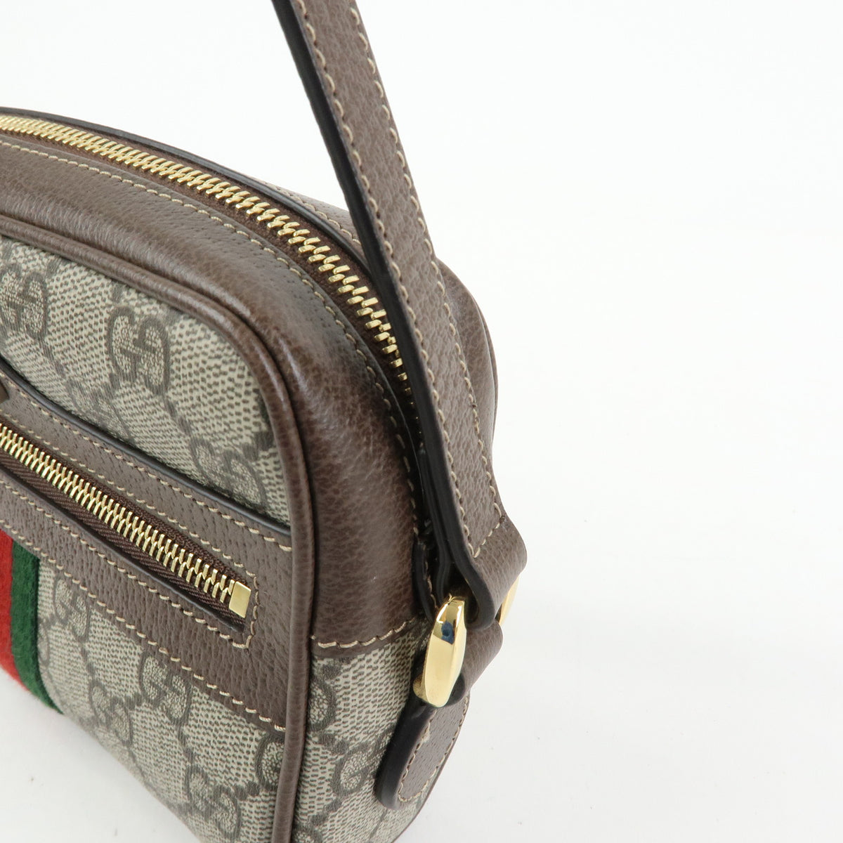 GUCCI Ophidia Sherry Double G GG Supreme Leather Shoulder Bag 517350