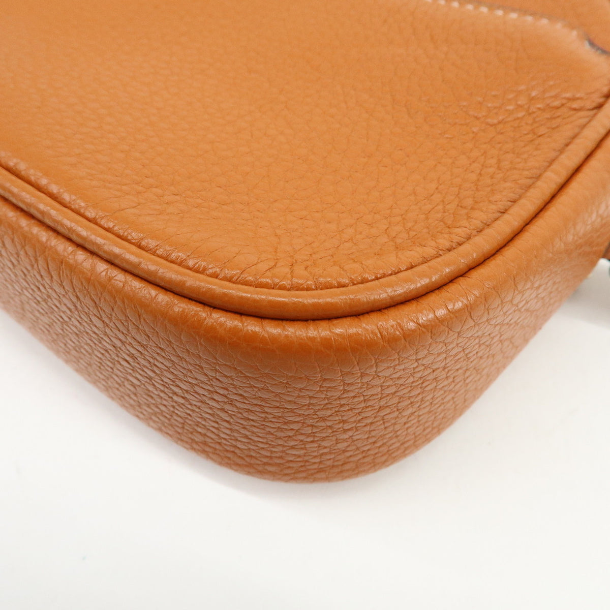 COACH Logo Leather Shoulder Bag Crossbody Bag Camel Brown