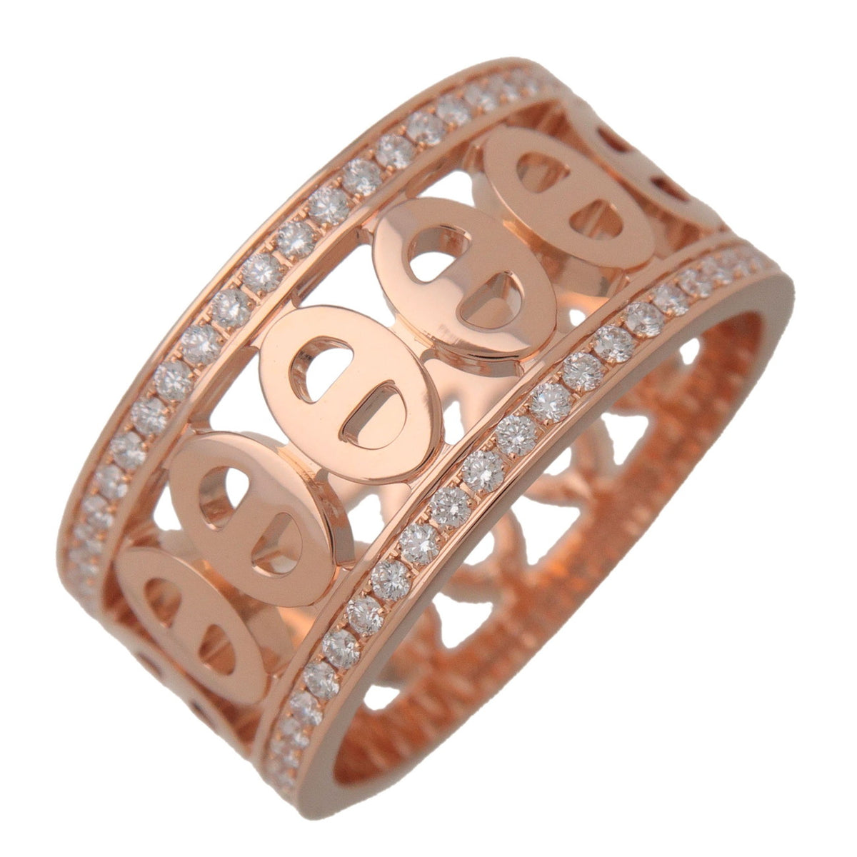 HERMES Chaine d'Ancre Divine PM Diamond Ring K18 750PG #52 US6