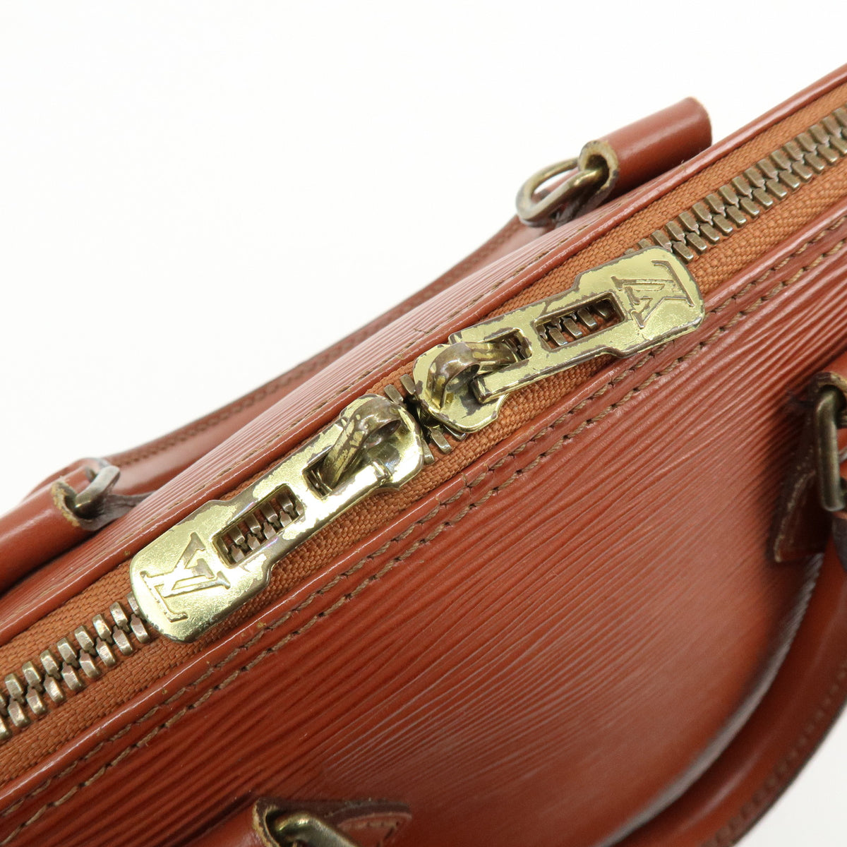 Louis Vuitton Epi Alma PM Leather Hand Bag Kenya Brown M52143