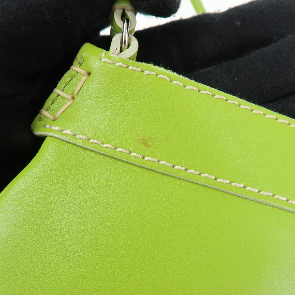 TOD'S Leather Shoulder Bag Hand Bag Light Green