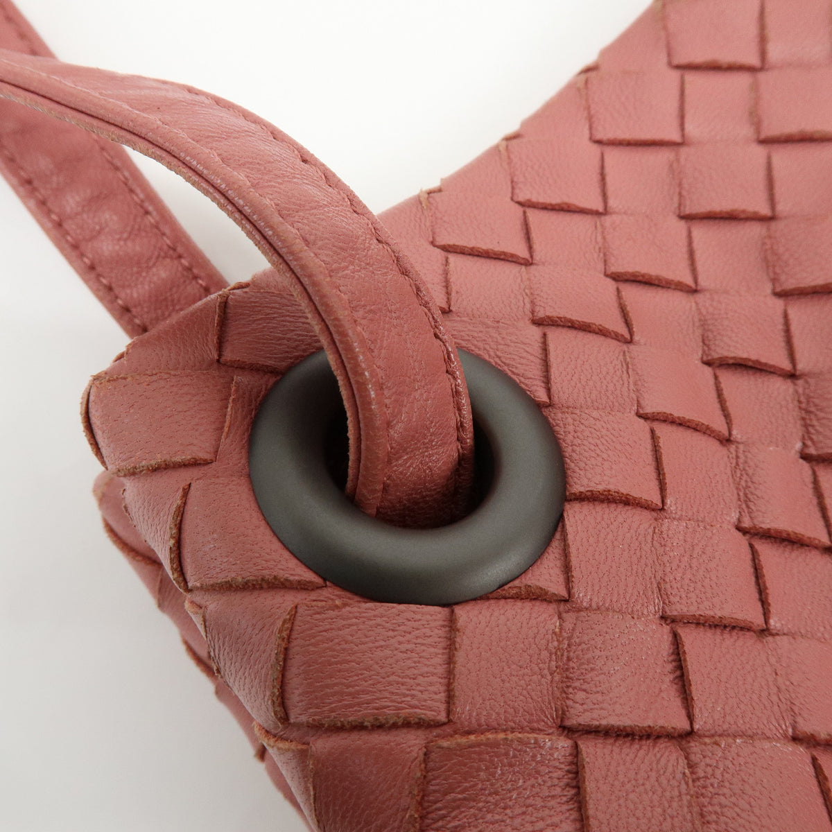 BOTTEGA VENETA Intrecciato Leather Hand Bag Shoulder Bag Pink