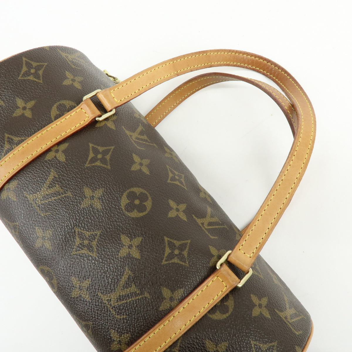 Louis Vuitton Monogram Papillon 26 Hand Bag Old Style Brown M51366