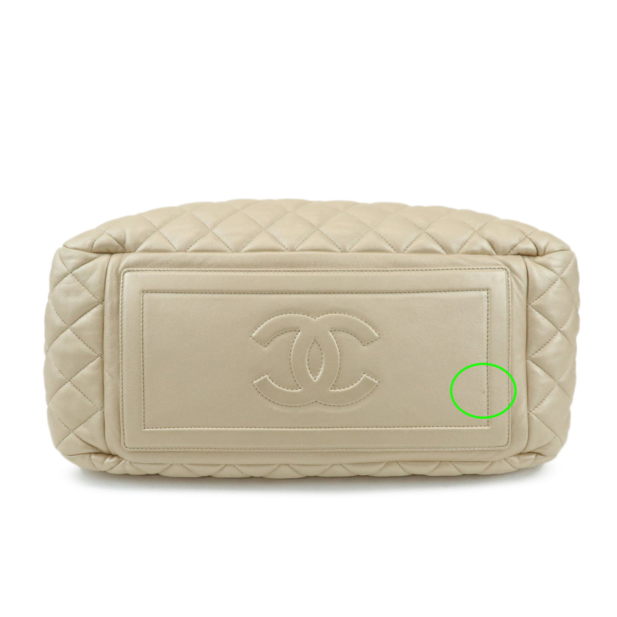 CHANEL COCO COCOON Lamb Skin Boston Bag Champagne Gold A47205