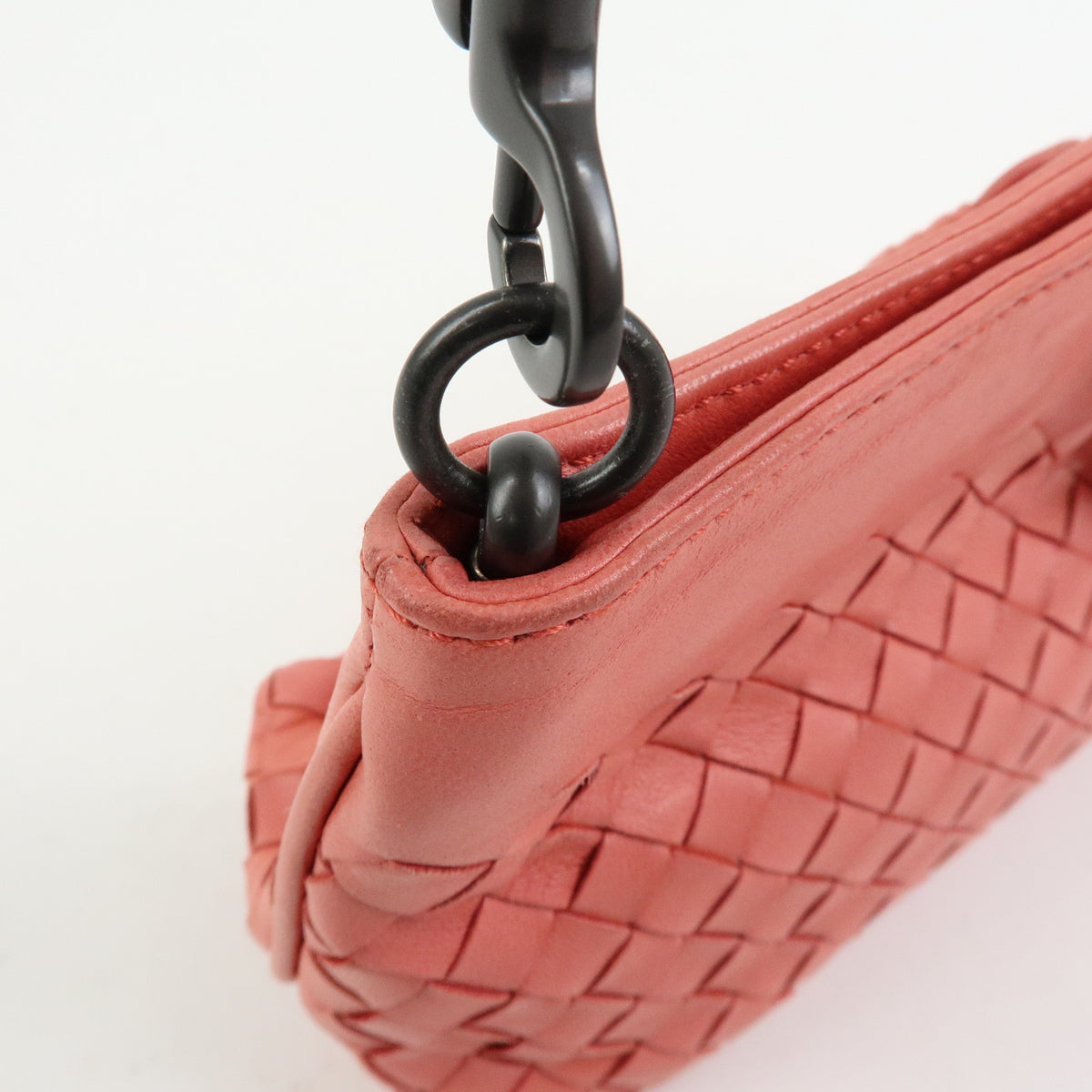 BOTTEGA VENETA Intrecciato Leather Hand Bag Shoulder Bag Pink 120773