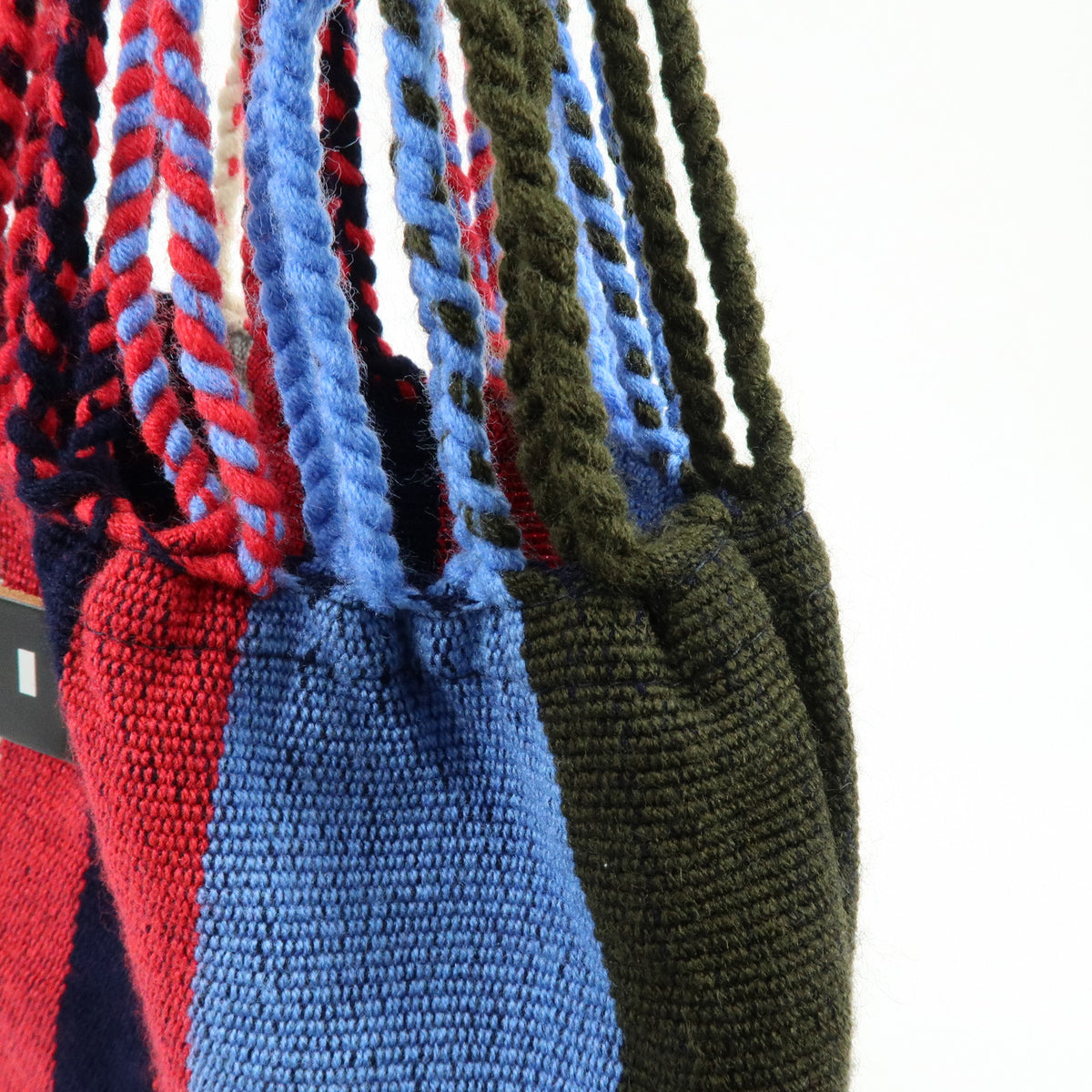 MARINI Market Polyester Leather Hammock Bag Shoulder Bag Navy Blue Red