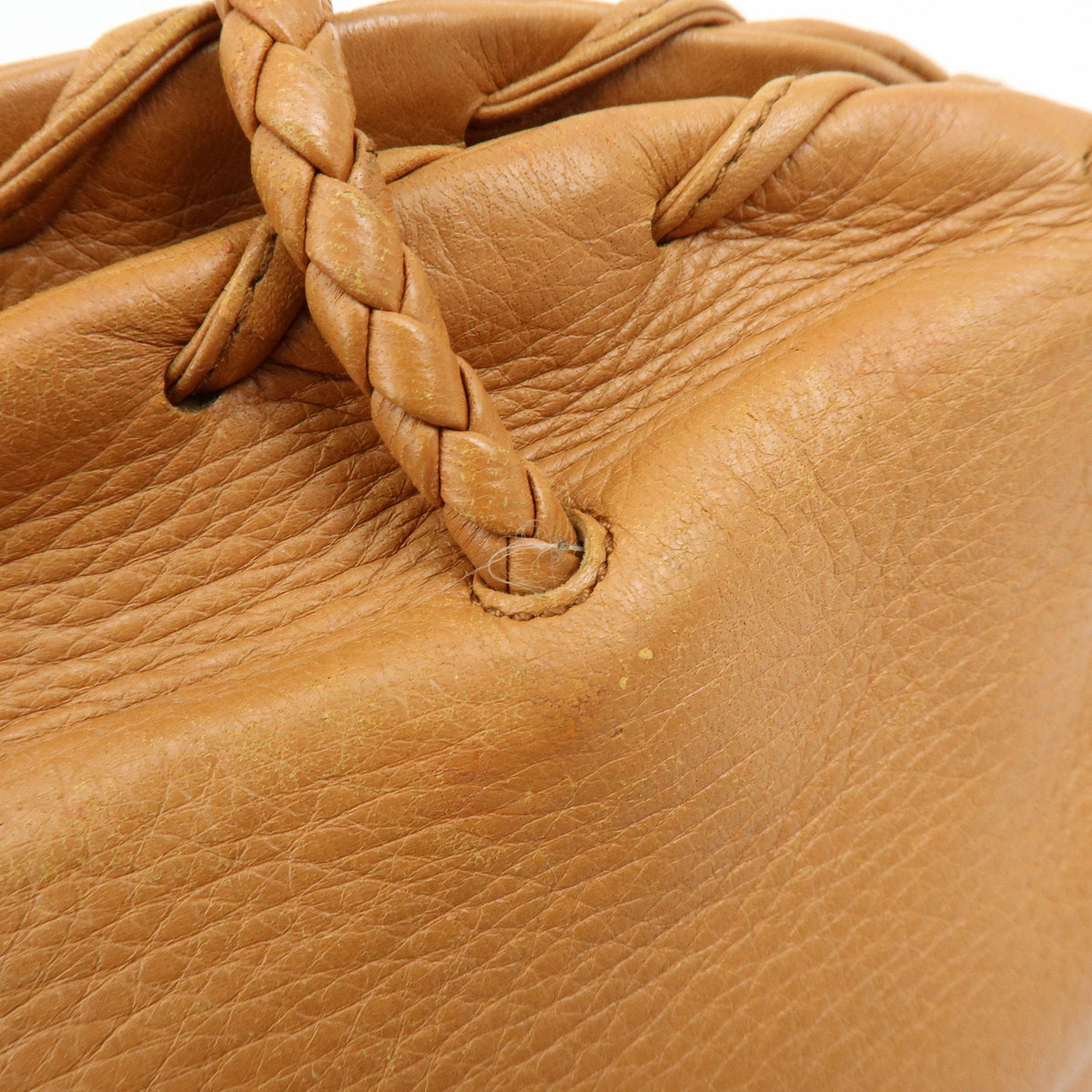 BOTTEGA VENETA Intrecciato Leather Shoulder Bag Hand Bag Brown