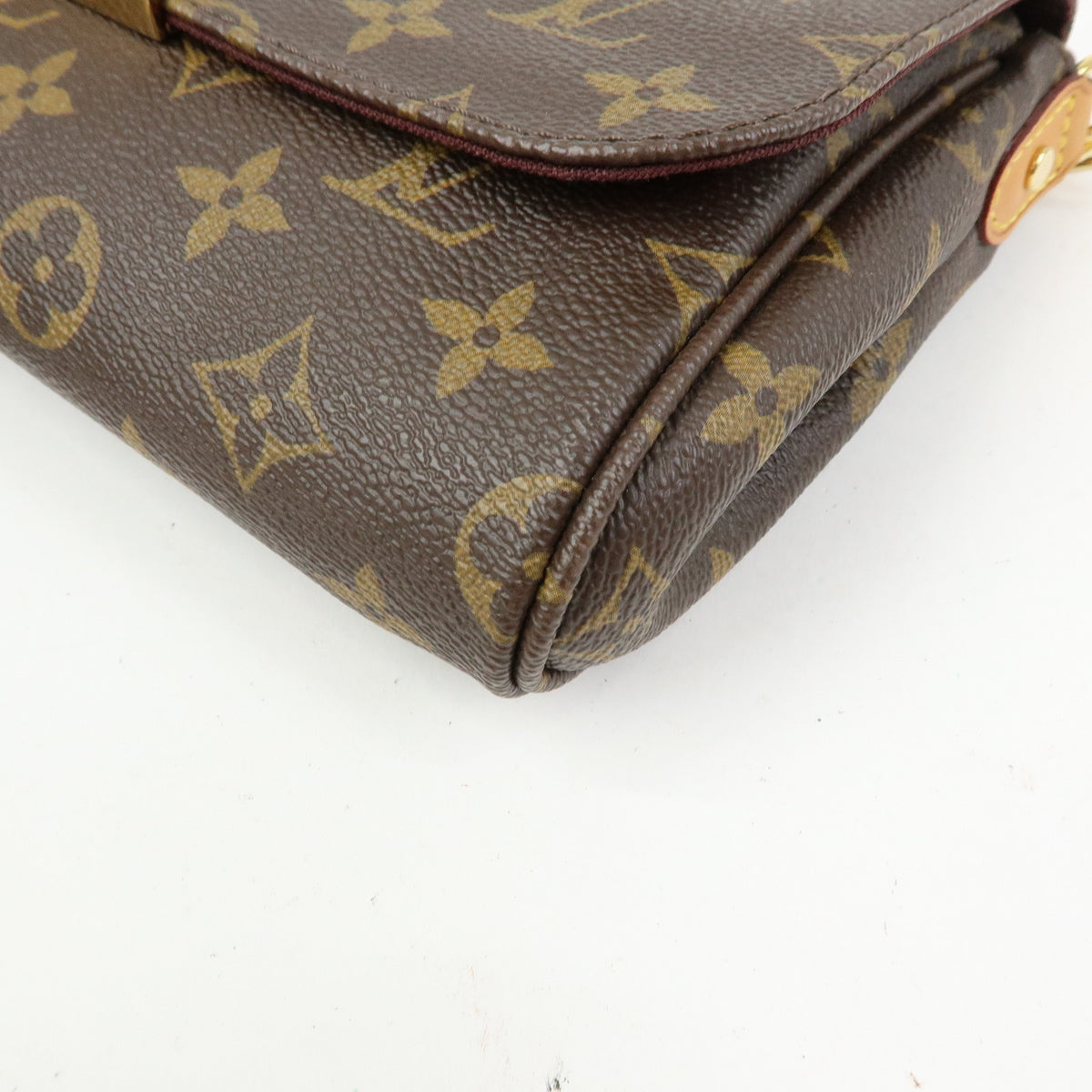 Louis Vuitton Monogram Favorite MM Shoulder Bag Brown M40718