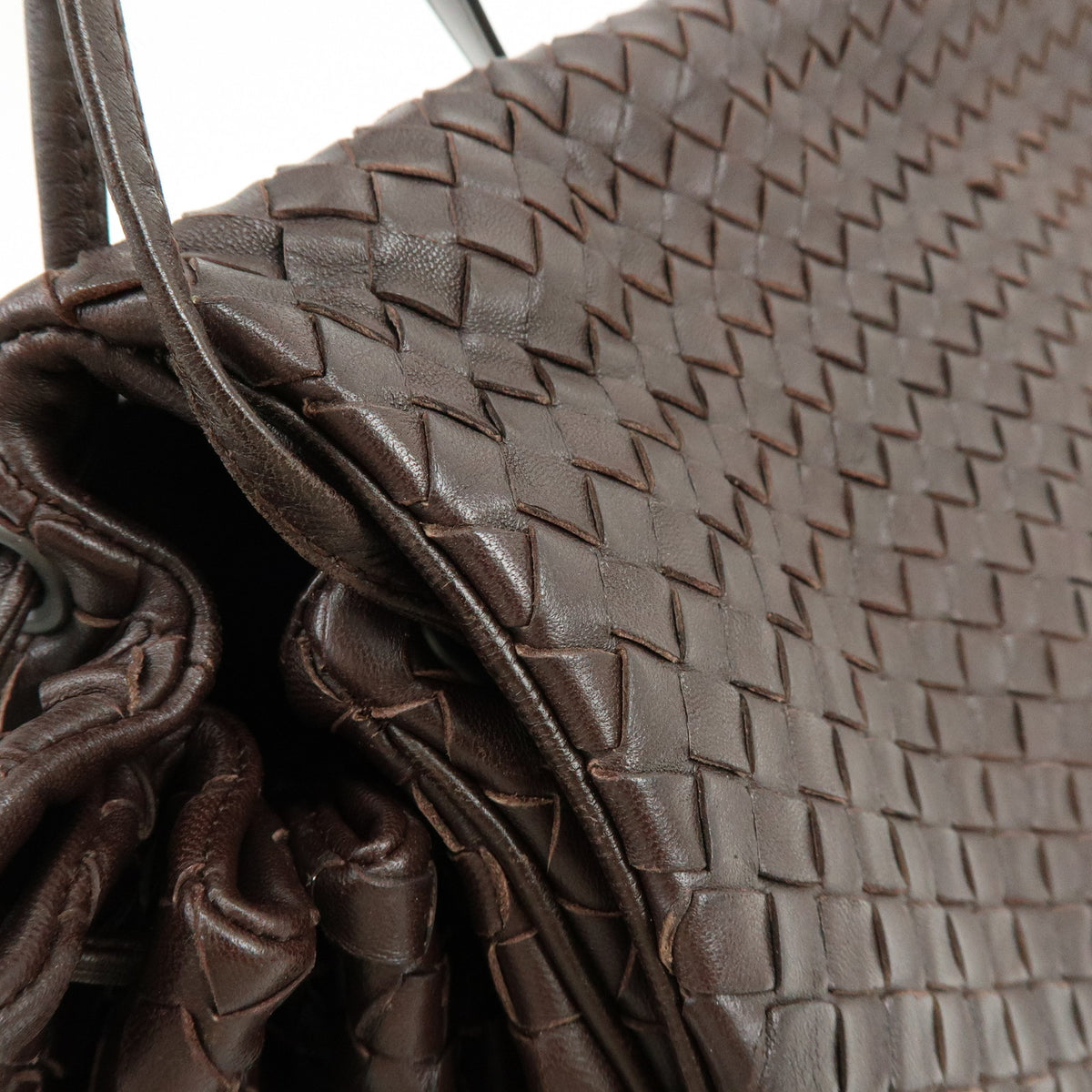 BOTTEGA VENETA Intrecciato Leather Shoulder Crossbody Bag Brown 245343