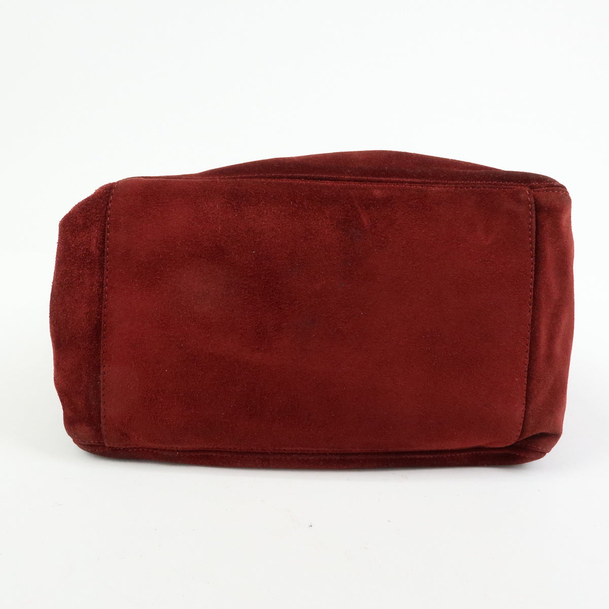 CHANEL COCO Mark Suede Leather Tote Bag Shoulder Bag Tassel Wine Red