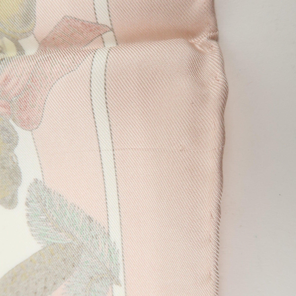 HERMES Carre 45 Lot of 2 Silk 100% Scarf Light Pink Light Green Brown