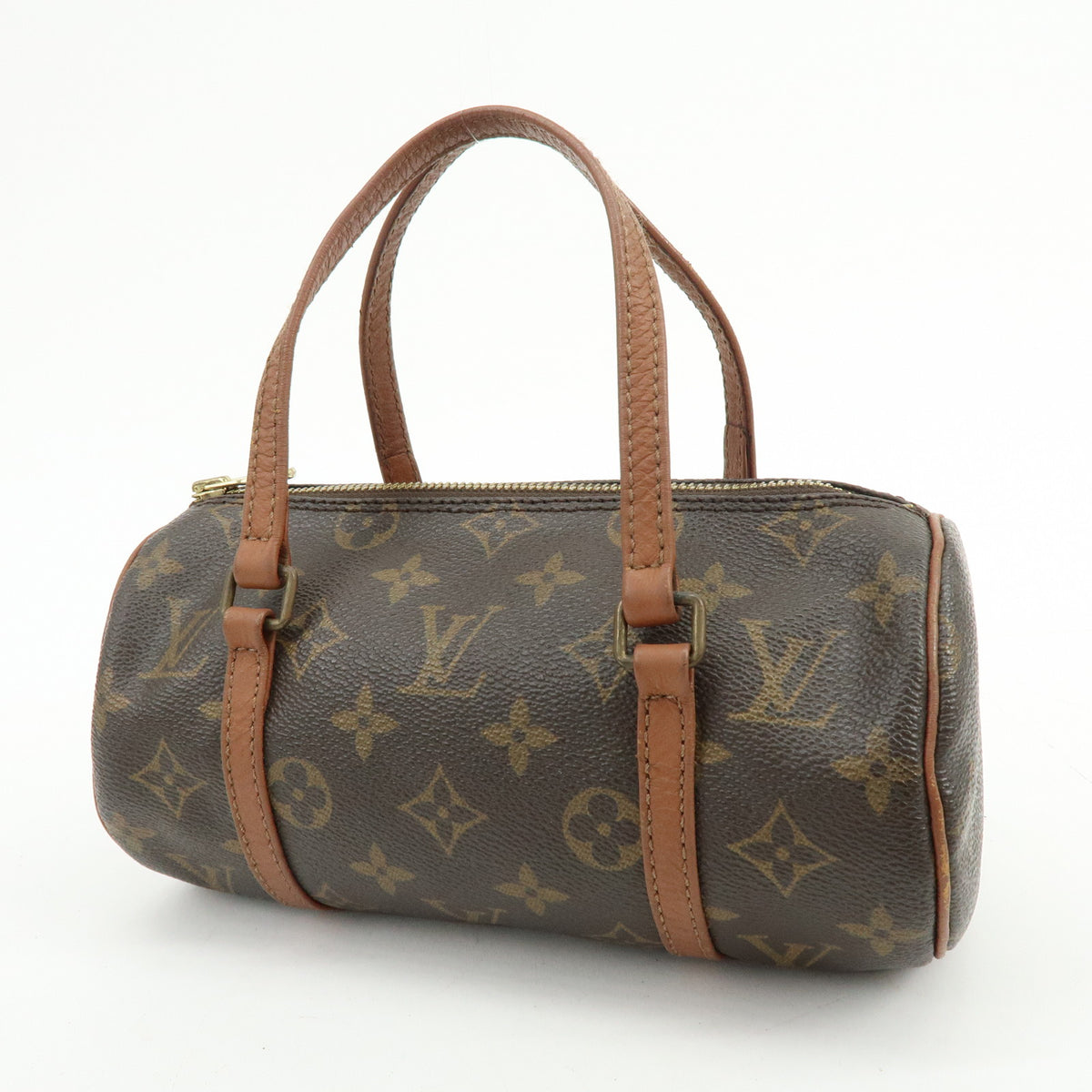 Louis Vuitton Monogram Papillon 22 Canvas Leather Hand Bag Brown M51367