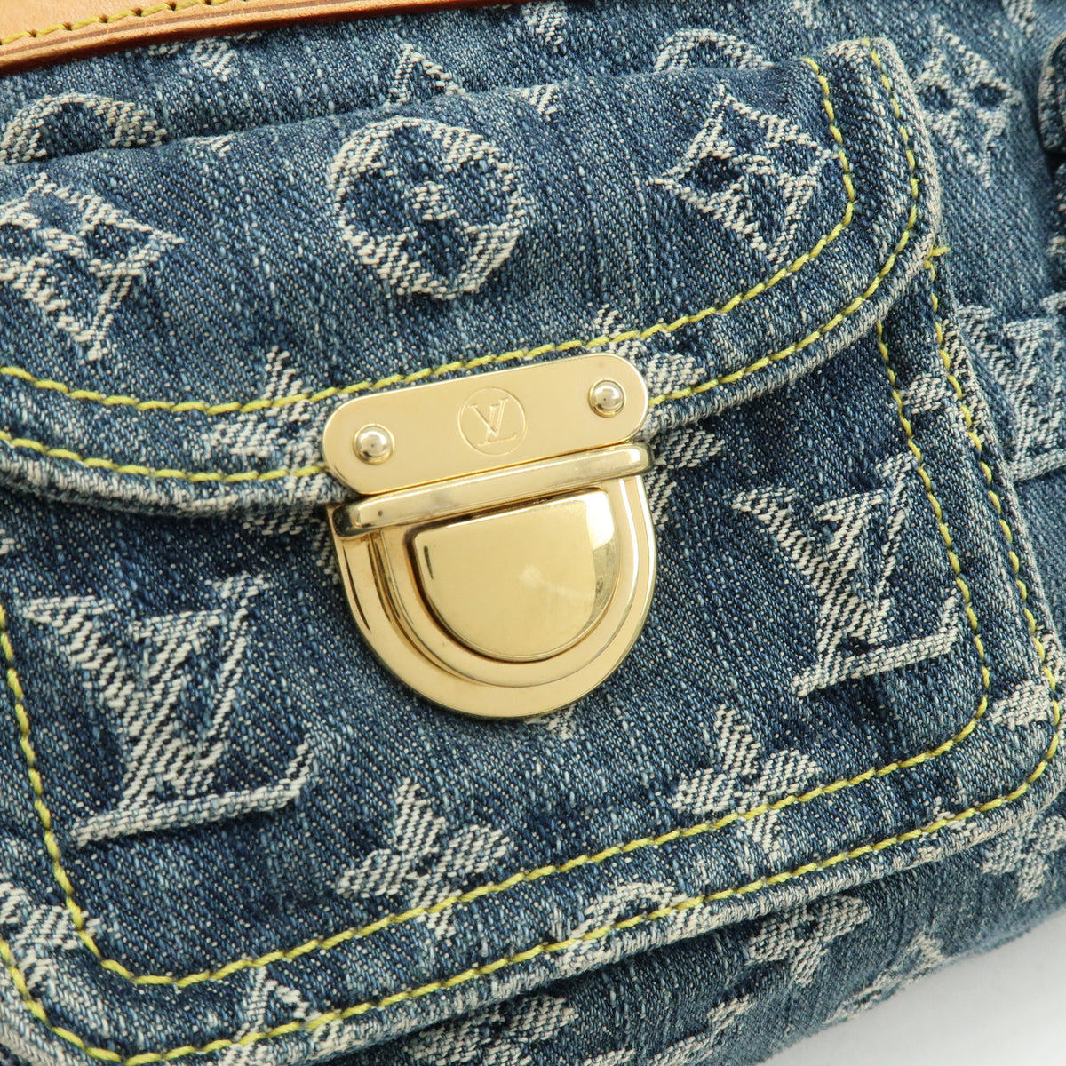 Louis Vuitton Monogram Denim Baggy PM 2Way Bag Shoulder Bag M95049