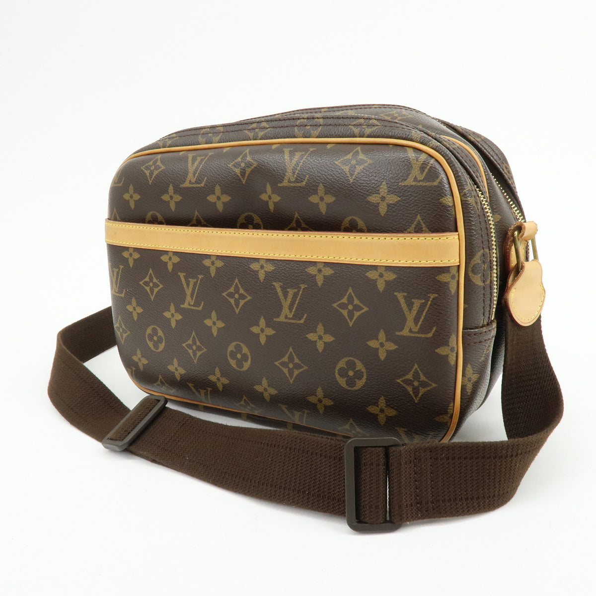 Louis Vuitton Monogram Reporter PM Shoulder Crossbody Bag Brown M45254
