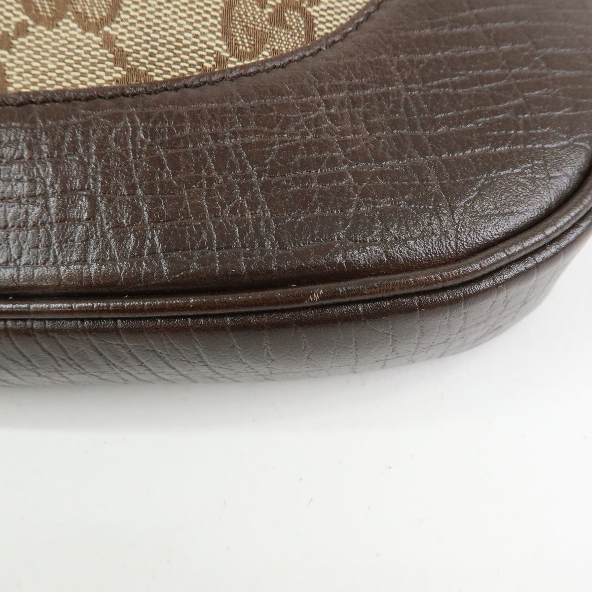 GUCCI Sherry GG Canvas Leather Shoulder Bag Hand Bag Brown 130779