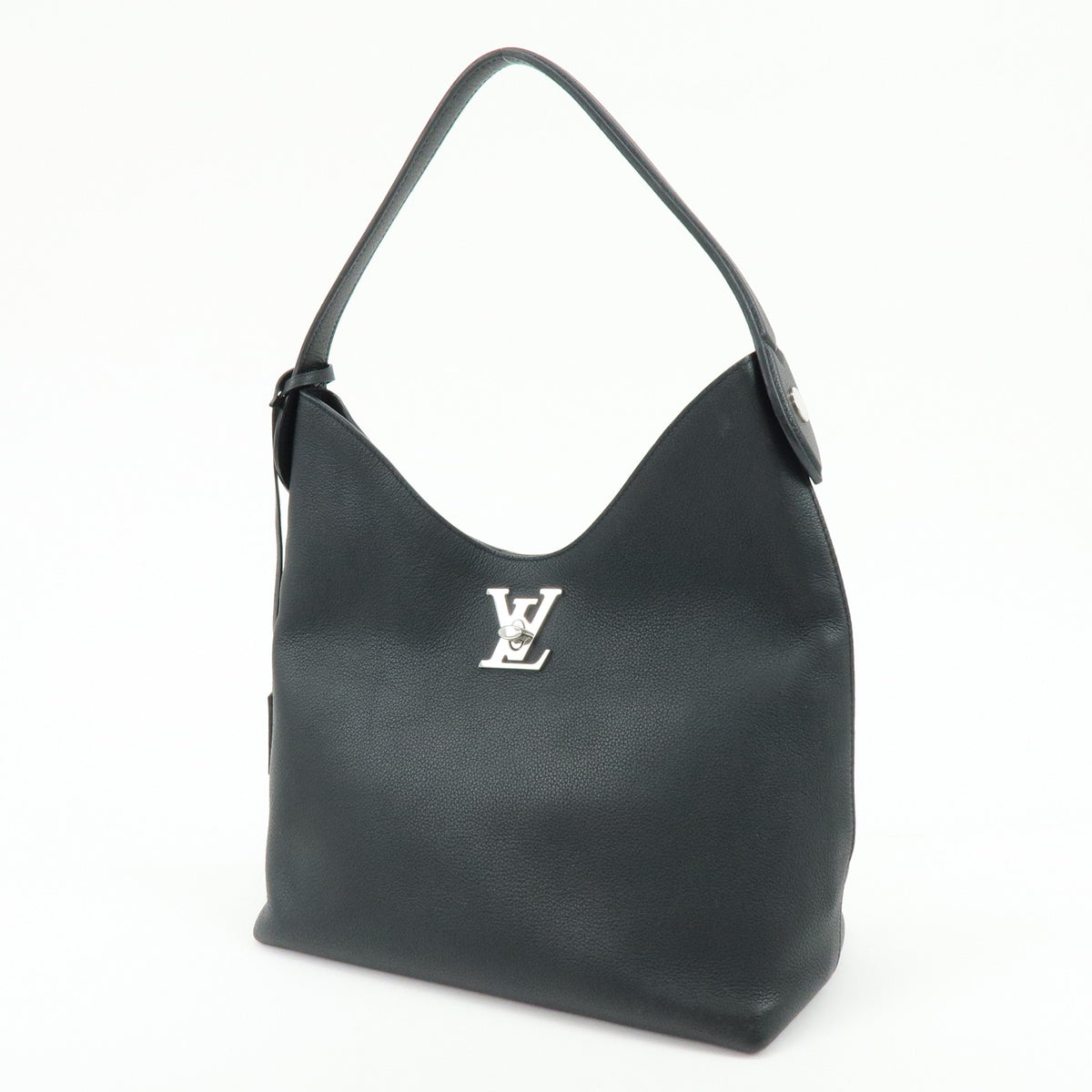 Louis Vuitton Lockme Hobo Leather Shoulder Bag Hand Bag Noir M52776