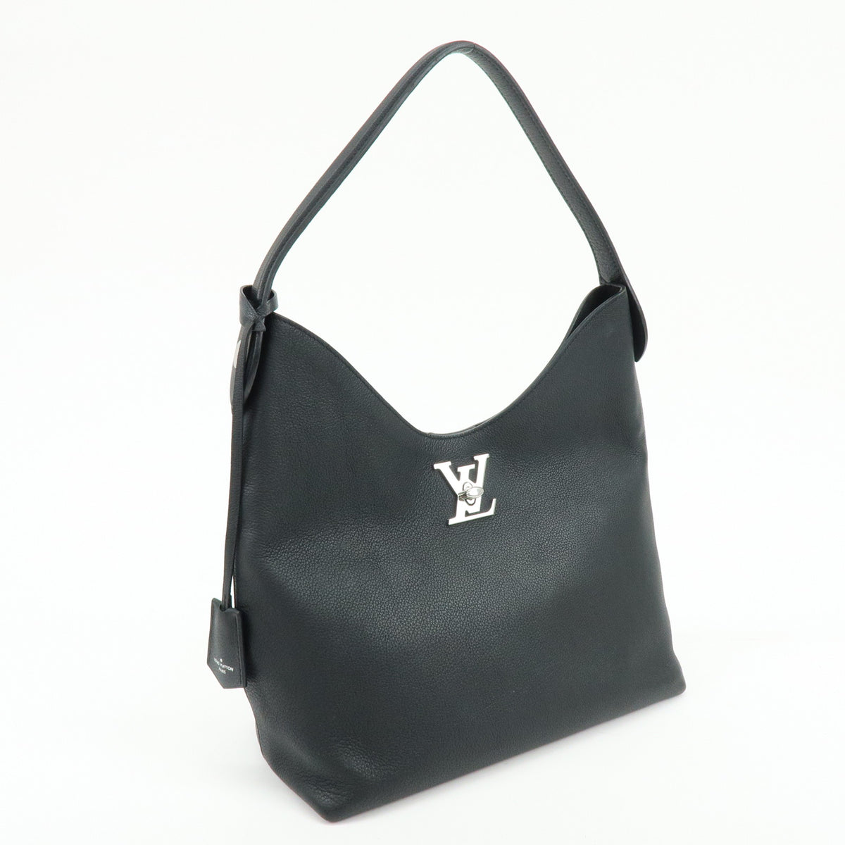 Louis Vuitton Lockme Hobo Leather Shoulder Bag Hand Bag Noir M52776