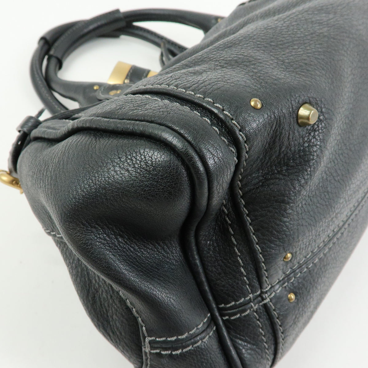 Chloe Paddington Leather Shoulder Bag Hand Bag Black