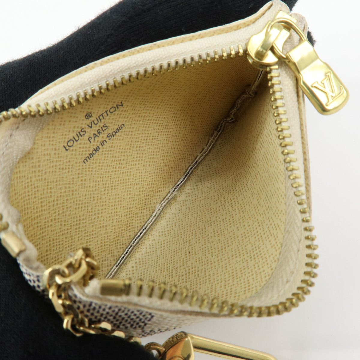 Louis Vuitton Damier Azur Pochette Cles Coin Case Key Case N62659