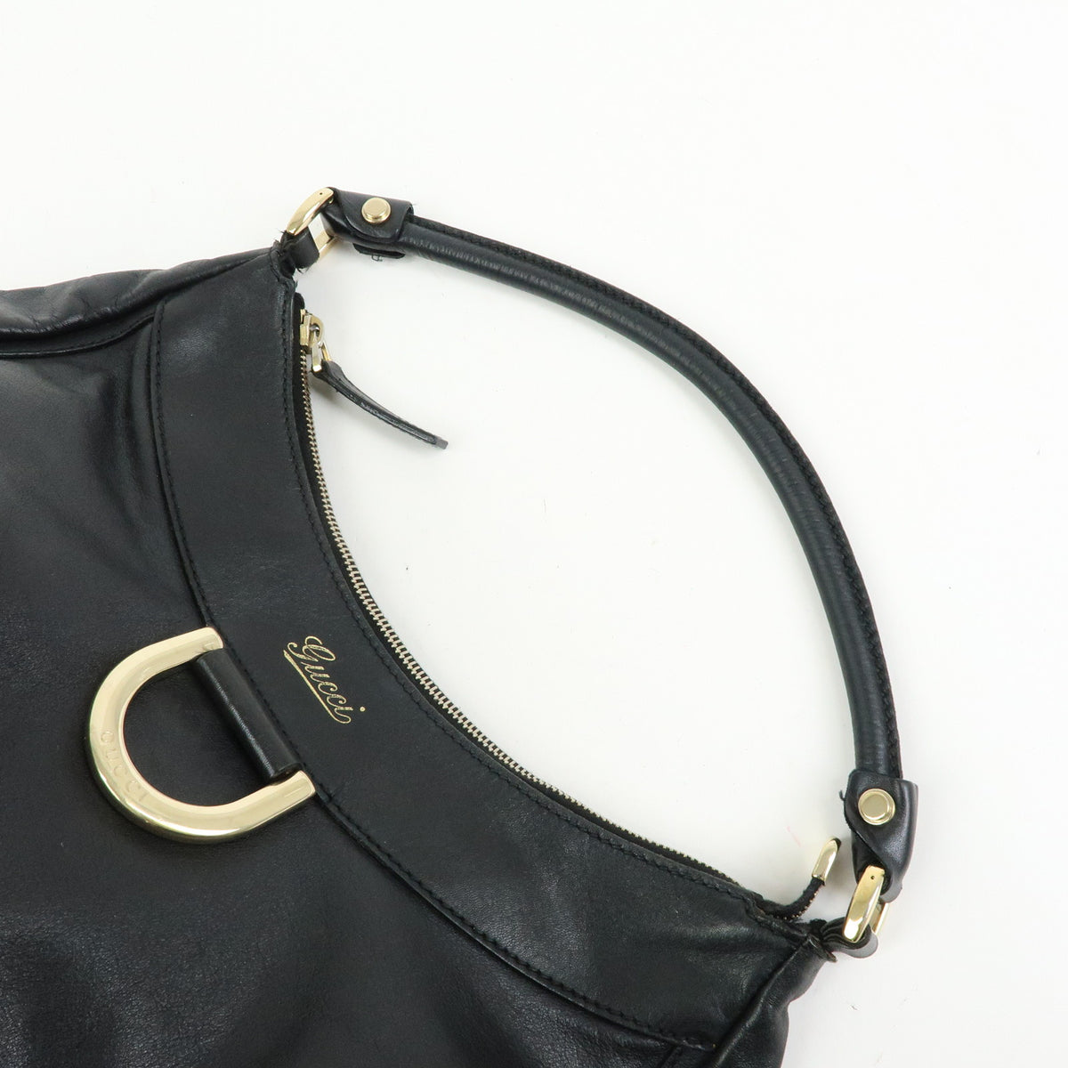 GUCCI Abbey Leather Shoulder Bag Hand Bag Black 189833