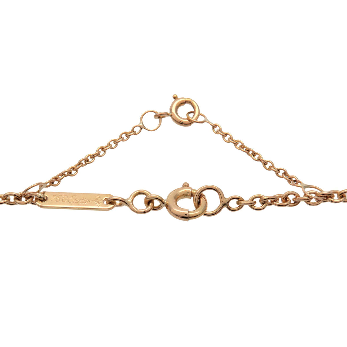 Cartier Trinity Necklace K18 750YG/WG/PG Yellow White Rose Gold
