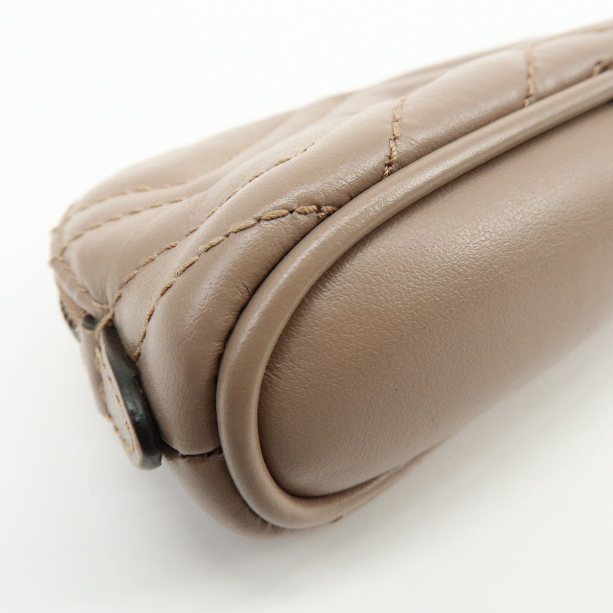 GUCCI GG Marmont Double G Leather Pouch Key Case Pink Beige 625691