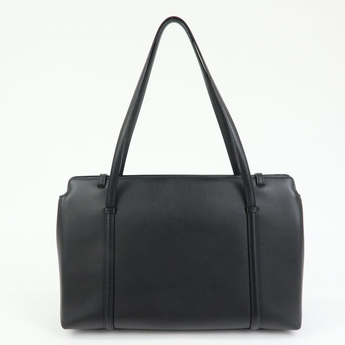 Cartier Cabochon Leather Tote Bag Shoulder Bag Hand Bag Black